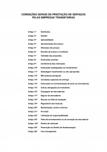 Condições Gerais de Prestação de Serviços Knowledge