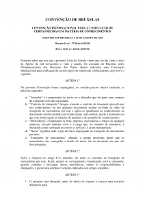 Convenção Bruxelas Tranporte-Maritimo Knowledge