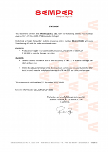 Insurance Certificate Documentatio